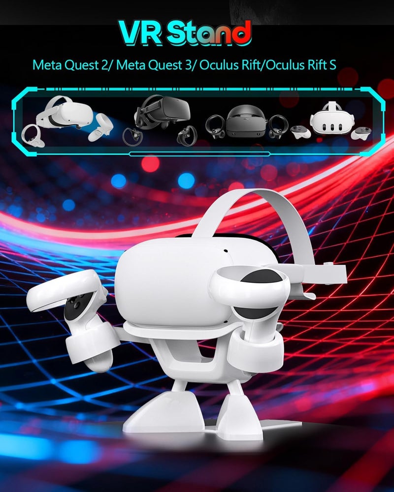 Nargos Stand for Meta Quest 2/ Oculus Quest 3, VR Stand Headset Display Holder Storage Accessories, Organizer Headsets & Touch Controllers - Image 2